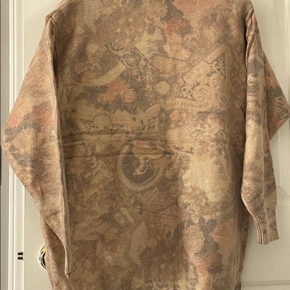 NEW Elegant Beige Cream Multi Colour V-Neck Cardigan Coat 🧥 NWTO - Picture 2 of 6